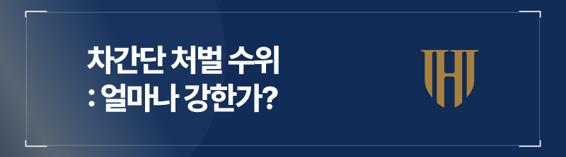 차간단 처벌 수위